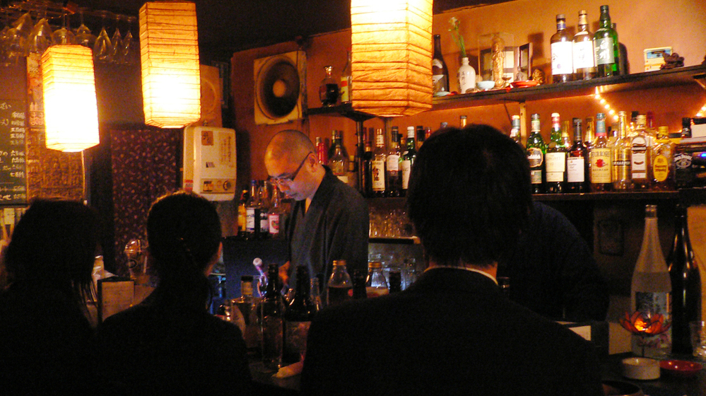At Vow's Bar in Tokyo, Buddhist monks run the place and serve up advice along with cocktails. Here's a monk serving drinks on Monday. 