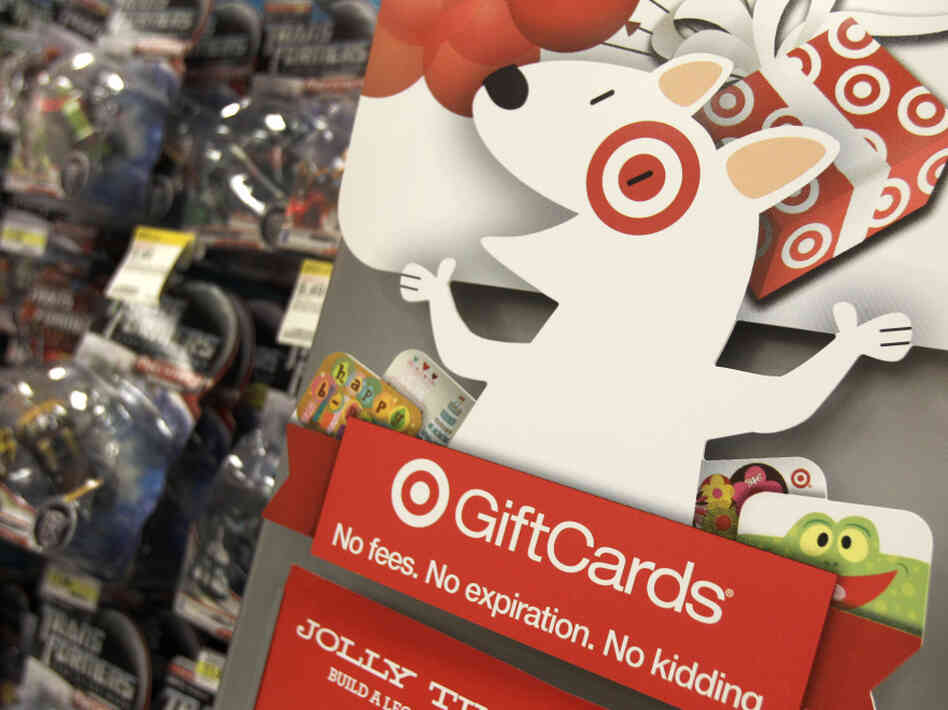 A gift card display at a Target store in Mayfield Hts., Ohio., last month. A gift card display at a Target store in Mayfield Hts., Ohio., last month.