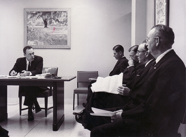 Wallace Kuralt (left), the head of the Mecklenburg County welfare program in North Carolina, speaks to the Welfare Board in 1962. The county sterilized 485 people - about three times more than any other in the state. More than 7,000 people were sterilized in North Carolina. Wallace Kuralt (left), the head of the Mecklenburg County welfare program in North Carolina, speaks to the Welfare Board in 1962. The county sterilized 485 people - about three times more than any other in the state. More than 7,000 people were sterilized in North Carolina.
