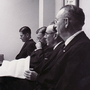 Wallace Kuralt (left), the head of the Mecklenburg County welfare program in North Carolina, speaks to the Welfare Board in 1962. The county sterilized 485 people — about three times more than any other in the state. More than 7,000 people were sterilized in North Carolina. Wallace Kuralt (left), the head of the Mecklenburg County welfare program in North Carolina, speaks to the Welfare Board in 1962. The county sterilized 485 people — about three times more than any other in the state. More than 7,000 people were sterilized in North Carolina.