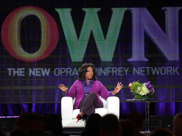 Oprah Winfrey talks to reporters during a press tour that followed the launch of her cable network, OWN, in January. Oprah Winfrey talks to reporters during a press tour that followed the launch of her cable network, OWN, in January.