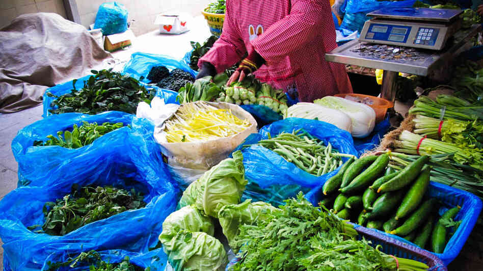 There is an astounding array of vegetables at the Ao Hua Farmers Market in Shanghai — far more than previous generations of Chinese every had to choose from. There is an astounding array of vegetables at the Ao Hua Farmers Market in Shanghai — far more than previous generations of Chinese every had to choose from.