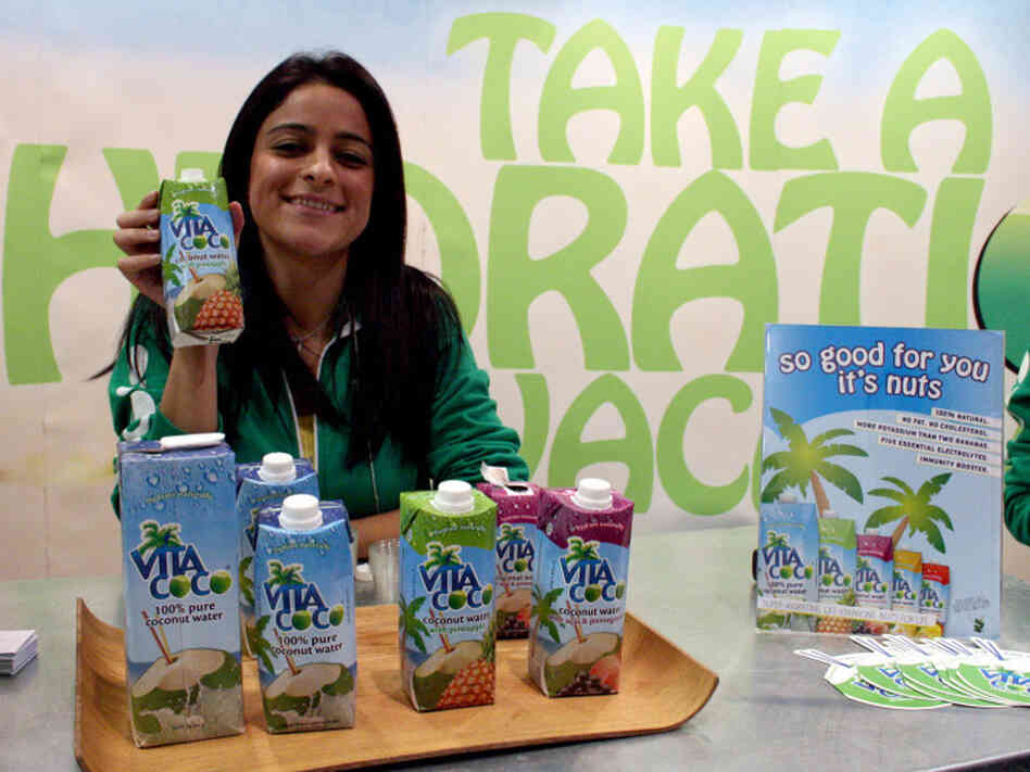 Vita Coco booth at a food show. 