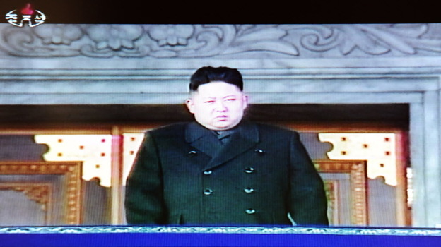 A television frame grab taken from North Korean TV today (Dec. 29, 2011) shows Kim Jong Un during a memorial service for his father, Kim Jong Il.