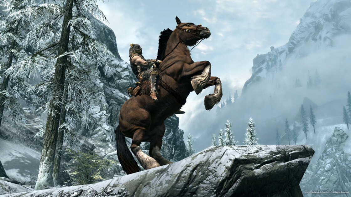 A screenshot from The Elder Scrolls V: Skyrim, one of the best video games of 2011.
