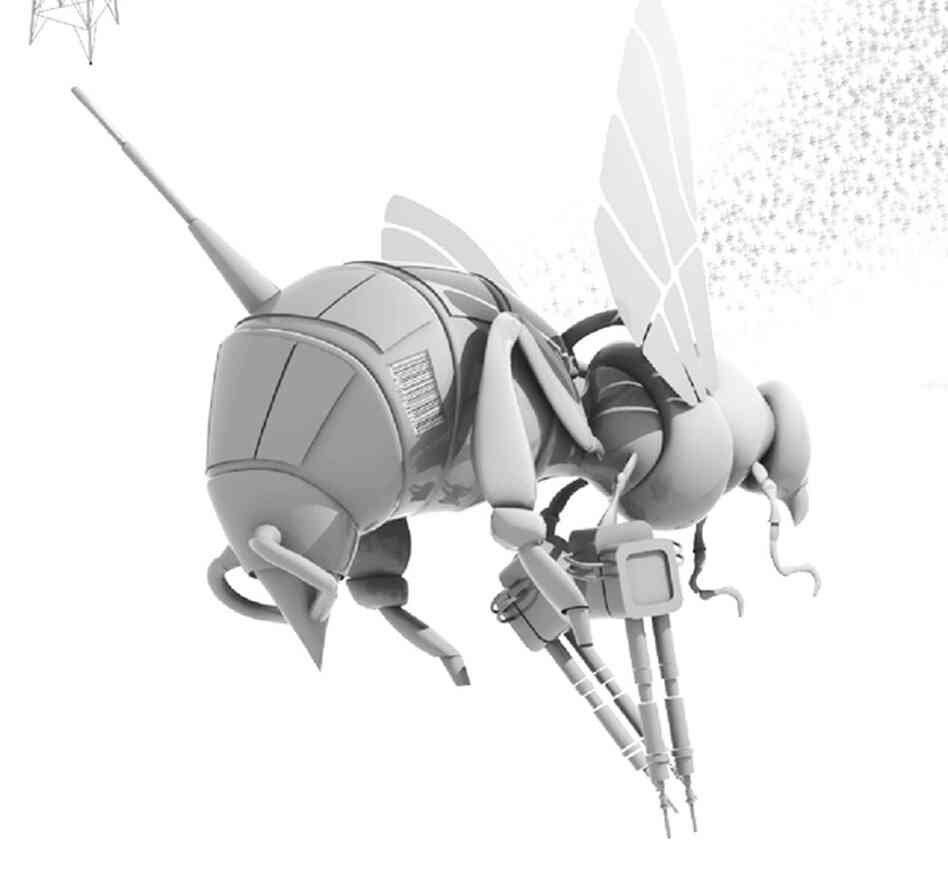 A robotic bee.