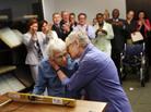 Phyllis Siegel (right) kisses her wife, Connie Kopelov, after the two exchanged vows at the Manhattan City Clerk's office. The couple were the first same-sex pair to tie the knot in New York City after the state's Marriage Equality Act went into effect on July 24. Phyllis Siegel (right) kisses her wife, Connie Kopelov, after the two exchanged vows at the Manhattan City Clerk's office. The couple were the first same-sex pair to tie the knot in New York City after the state's Marriage Equality Act went into effect on July 24.