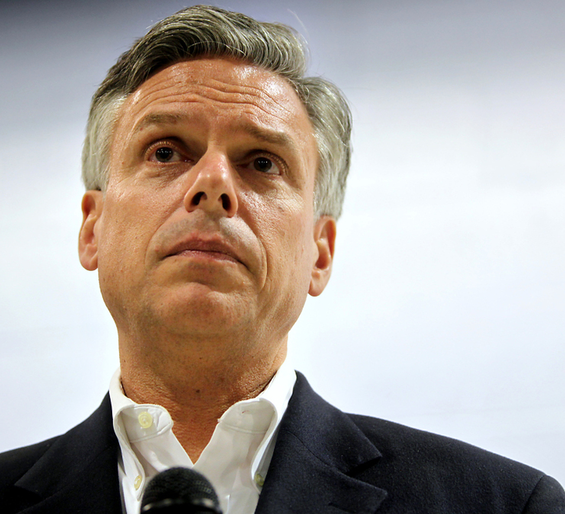 GOP hopeful Jon Huntsman in Milford, N.H., on Dec. 8.