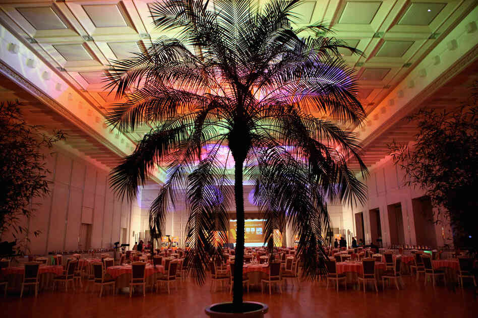 A general view of an official reception.