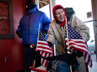 Fired up on a cold day: Sunday in Ames, Iowa, Marilyn Izette Krocheski came to the West Towne Pub to see Republican presidential candidate Newt Gingrich.