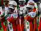 Members of the Florida A&M University marching band perform prior to Super Bowl XLIV on Feb. 10, 2010.
