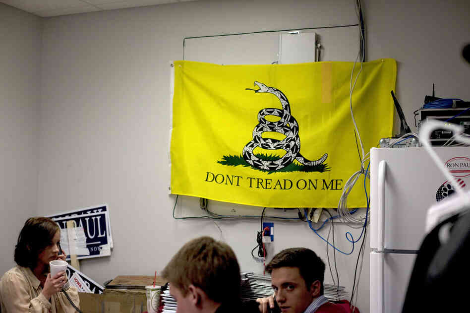 I was quickly ushered out of this back room of Ron Paul's headquarters in Ankeny.