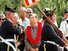 Gordon Hirabayashi, center, in 1999 at the former prison camp in Arizona where he was held for about a year. The camp was later renamed for him. Gordon Hirabayashi, center, in 1999 at the former prison camp in Arizona where he was held for about a year. The camp was later renamed for him.