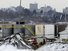 With the skyline of Youngstown, Ohio, in the distance, a brine injection well owned by Northstar Disposal Services LLC is seen in Youngstown on Jan. 4. The company has halted operations at the well, which disposes of brine used in gas and oil drilling, after a series of small earthquakes hit the Youngstown area. With the skyline of Youngstown, Ohio, in the distance, a brine injection well owned by Northstar Disposal Services LLC is seen in Youngstown on Jan. 4. The company has halted operations at the well, which disposes of brine used in gas and oil drilling, after a series of small earthquakes hit the Youngstown area.