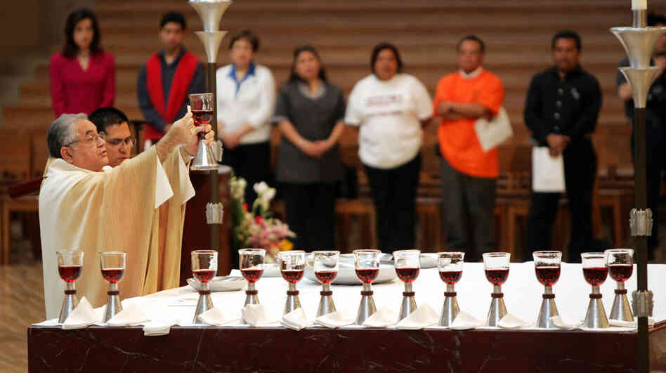 San Gabriel Region Auxiliary Bishop Gabino Zavala leads a mass in this file photo from 2005. Zavala resigned from the ministry in December, after revealing that he fathered two children.