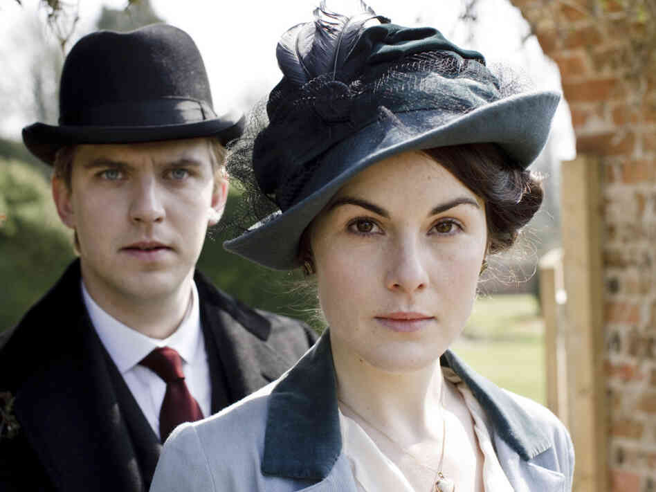 Downton Abbey depicts the lives of the noble Crawley family, including Mary and Matthew Crawley, played by Michelle Dockery and Dan Stevens.