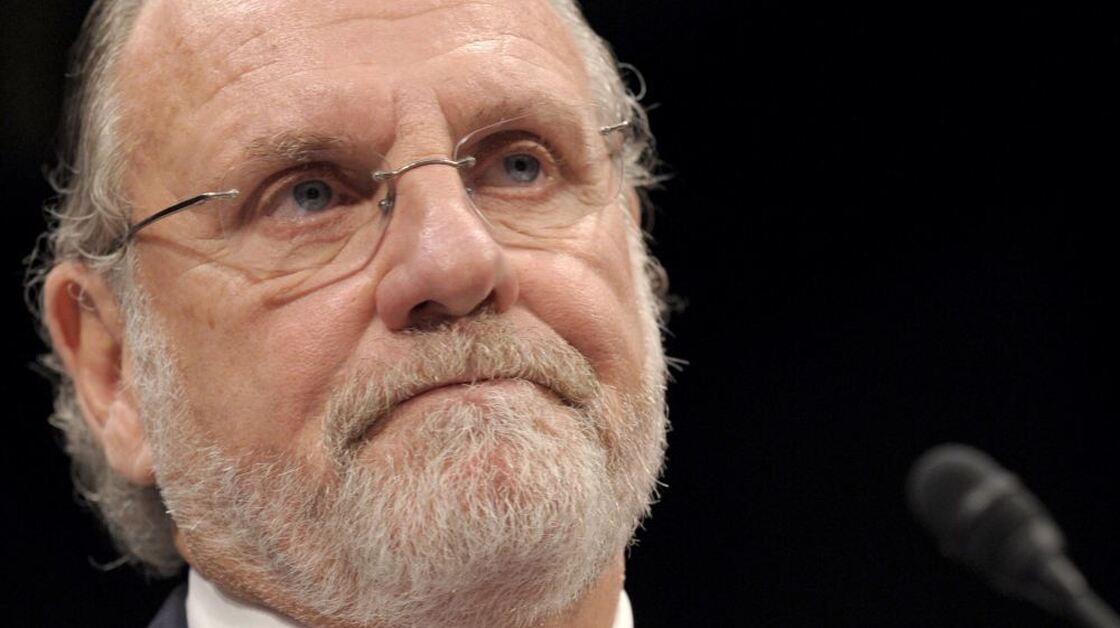 Former MF Global Holdings Ltd. Chairman and Chief Executive Officer Jon Corzine testifies on Capitol Hill in Washington.