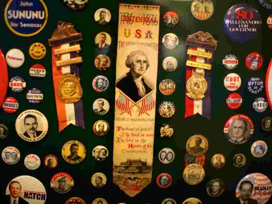 Political memorabilia fill the old-time general store.