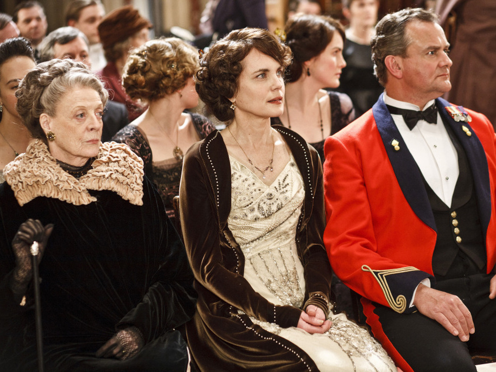 McGovern (center) is part of a redoubtable ensemble cast that includes Maggie Smith as her mother-in-law, the Dowager Countess of Grantham, and Hugh Bonneville as her husband the Earl. 