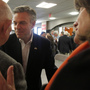 Former Utah Gov. Jon Huntsman shakes hands with voters following a business lunch campaign event in Portsmouth, N.H. on Jan. 5. Former Utah Gov. Jon Huntsman shakes hands with voters following a business lunch campaign event in Portsmouth, N.H. on Jan. 5.