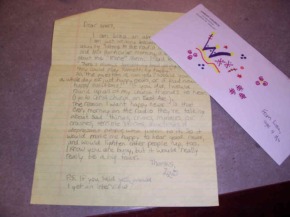Liza's letter to WXXI Liza's letter to WXXI