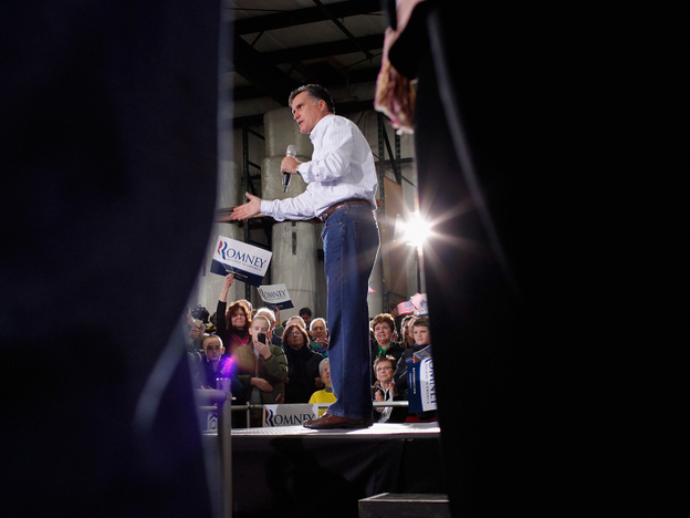 Republican presidential candidate, former Massachusetts Gov. Mitt Romney, campaigns at the Boys and Girls Club in Salem, N.H., on Jan. 5.