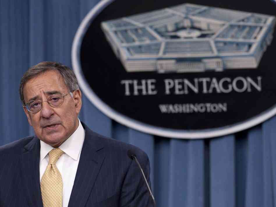 Secretary of Defense Leon Panetta speaks about the Defense Strategic Review, outlining defense budget priorities and cuts, during a press briefing at the Pentagon on Jan. 5.