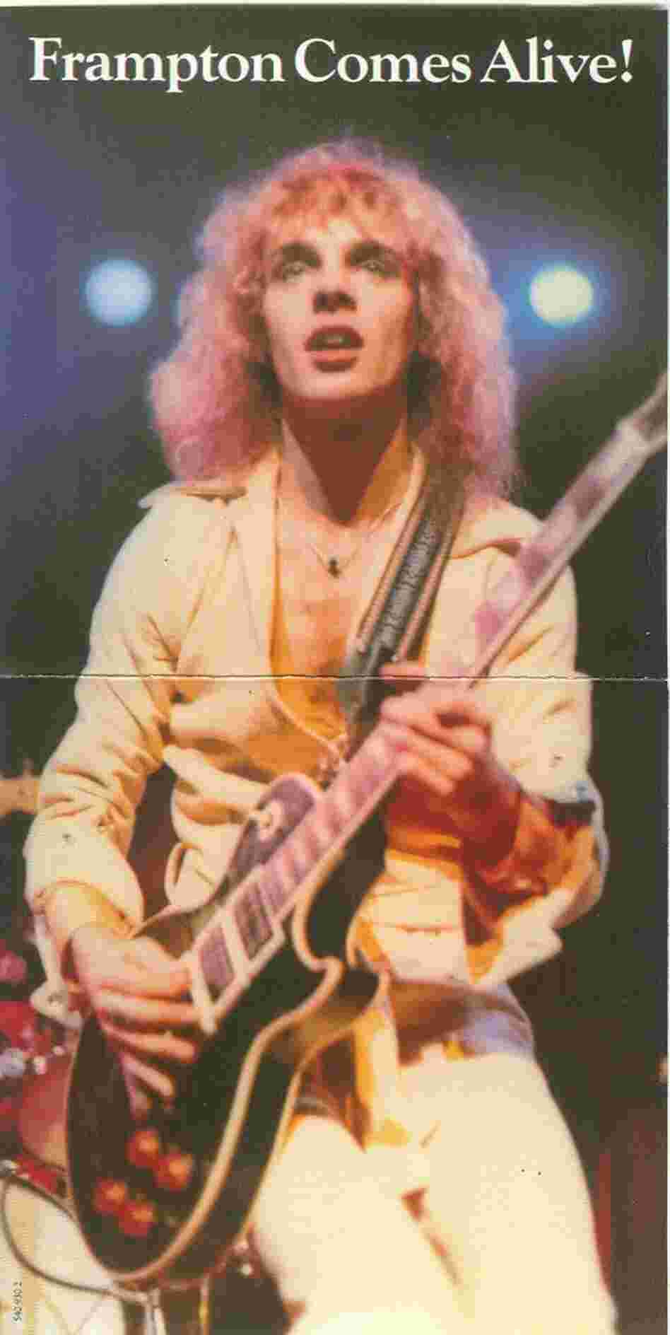 The unfolded LP cover of Frampton Comes Alive!, featuring Peter Frampton and his custom Les Paul.
