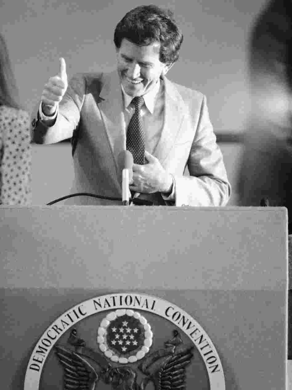 Sen. Gary Hart won the New Hampshire primary and carried 25 states to the Democratic National Convention, but ultimately lost the nomination to then-Vice President Walter Mondale.