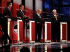 The Republican presidential candidates duke it out at the NBC News-Facebook debate on Meet the Press on Sunday. The Republican presidential candidates duke it out at the NBC News-Facebook debate on Meet the Press on Sunday.