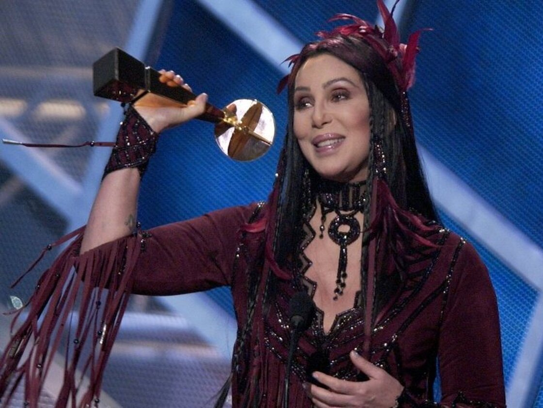 Singer Cher accepts a lifetime achievement award at the MGM Grand Hotel and Casino in Las Vegas during the Billboard Music Awards show in 2002. Her use of an obscenity in her acceptance speech led the FCC to fine broadcaster Fox.