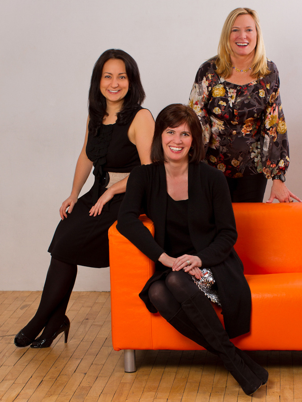 The founders of startup accelerator Women Innovate Mobile (clockwise from top right: Deborah Jackson, Kelly Hoey and Veronika Sonsev) aim to boost the profile of tech companies founded by women. 