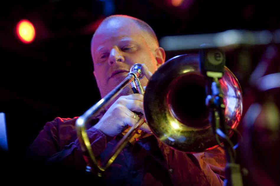 Trombonist Curtis Hasselbring started the festival at Le Poisson Rouge with his band, the New Mellow Edwards.