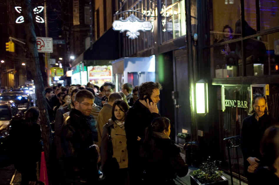 The line outside Zinc Bar, a small cellar venue, frequently wrapped around the block.