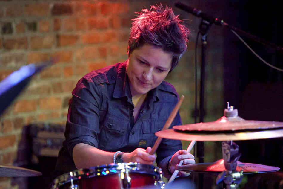Drummer Allison Miller led her band Boom Tic Boom at The Bitter End.