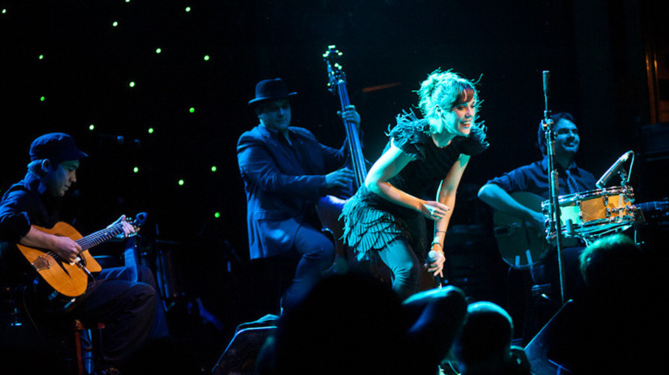 Zaz performs during globalFEST at New York City's Webster Hall on Jan. 8.