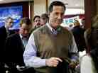 Republican presidential candidate Rick Santorum during the nation's first primary on Jan. 10, 2012 in Manchester, N.H. 