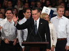 Mitt Romney speaks to supporters at Southern New Hampshire University in Manchester, N.H., after winning the state's primary on Tuesday. Mitt Romney speaks to supporters at Southern New Hampshire University in Manchester, N.H., after winning the state's primary on Tuesday.