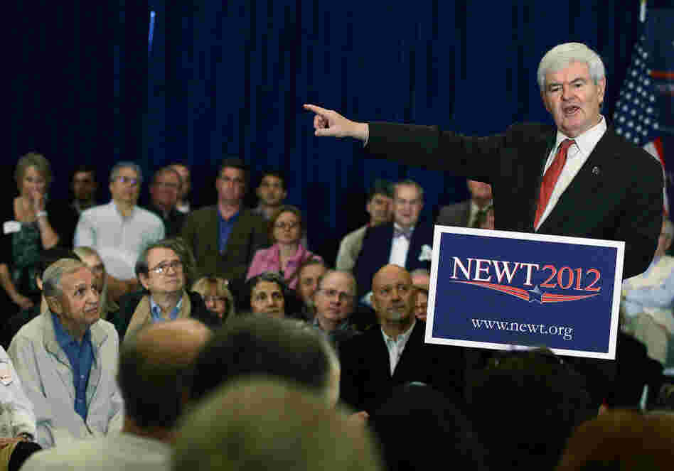 Newt Gingrich speaks during a campaign event at the Laurel Creek Club in Rock Hill, S.C.
