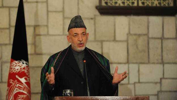 Afghan President Hamid Karzai, shown here during a press conference with U.S. Defense Secretary Leon Panetta in Kabul last month, has become increasingly combative toward the U.S. recently. Afghan President Hamid Karzai, shown here during a press conference with U.S. Defense Secretary Leon Panetta in Kabul last month, has become increasingly combative toward the U.S. recently.