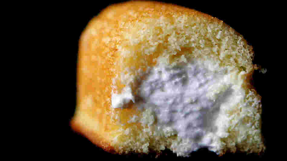 A Twinkie shows off its creamy filling in this file photo from 2005. A snack-cake sales slump is one reason Hostess Brands is seeking protection from its creditors.