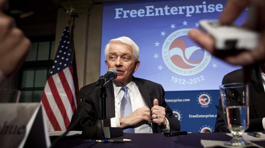 U.S. Chamber of Commerce President Tom Donohue at a press conference Thursday in Washington.