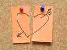 broken heart on a sticky note