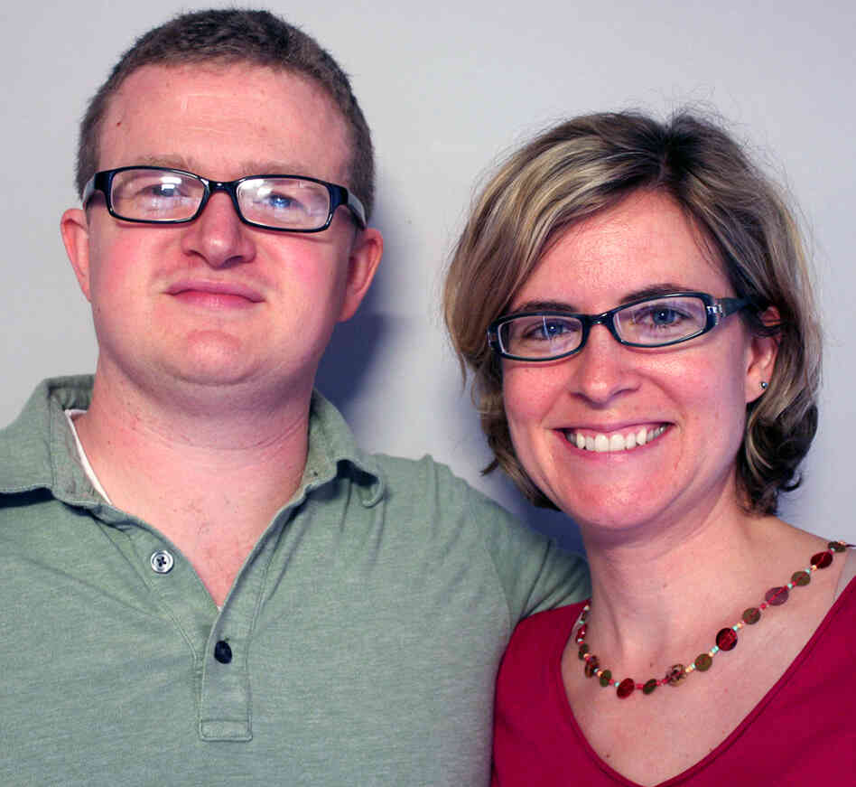 Nathan Hoskins told Sally Evans the story of how his mother tried to scare him out of being gay, during a visit to StoryCorps in Lexington, Ky.