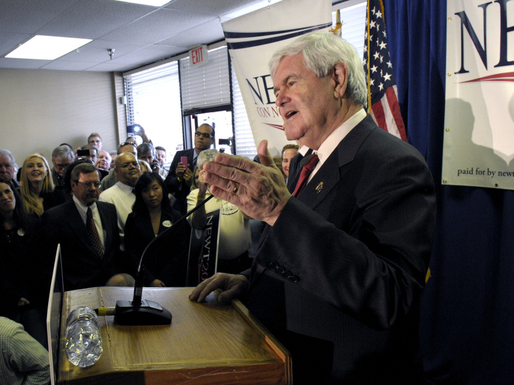 Newt Gingrich at the opening of his Florida campaign headquarters in Orlando, Friday, Jan. 13, 2012.