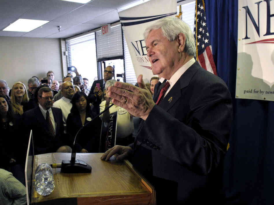 Newt Gingrich at the opening of his Florida campaign headquarters in Orlando, Friday, Jan. 13, 2012.