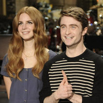 Lana Del Rey and Daniel Radcliffe appear on this weekend's Saturday Night Live, along with cast member Kenan Thompson.