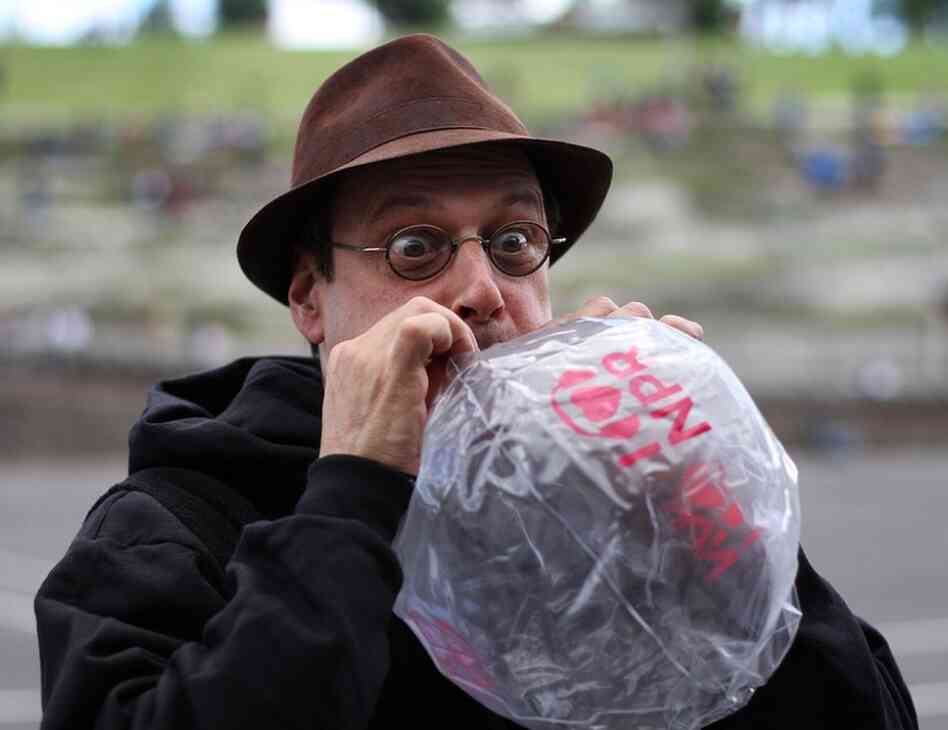 BOb Boilen and I Heart NPR beach balls at 2011 Sasquatch Music Festival BOb Boilen and I Heart NPR beach balls at 2011 Sasquatch Music Festival