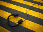 Beware of tuning out while crossing the street. Beware of tuning out while crossing the street.