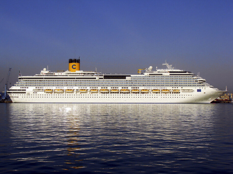 The Costa Concordia sails from Limassol, Cyprus, in April 2009. The ship ran aground off the coast of Giglio Island, Italy, on Saturday, forcing the 4,200 passengers onboard to evacuate.